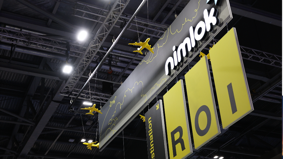 nimlok stand roi section yellow flying plane at exhibition